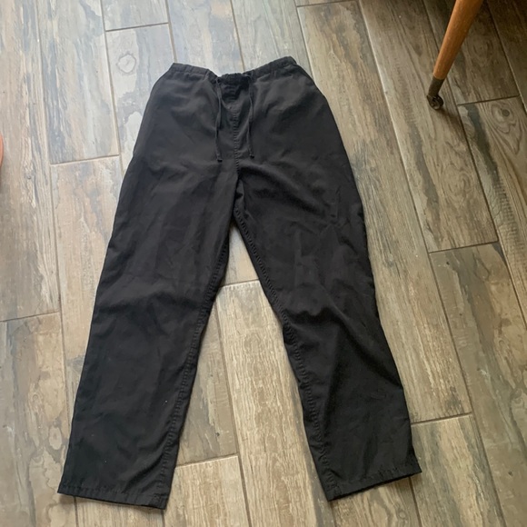 Straight Black Staright Leg Linen Pants - Picture 1 of 3